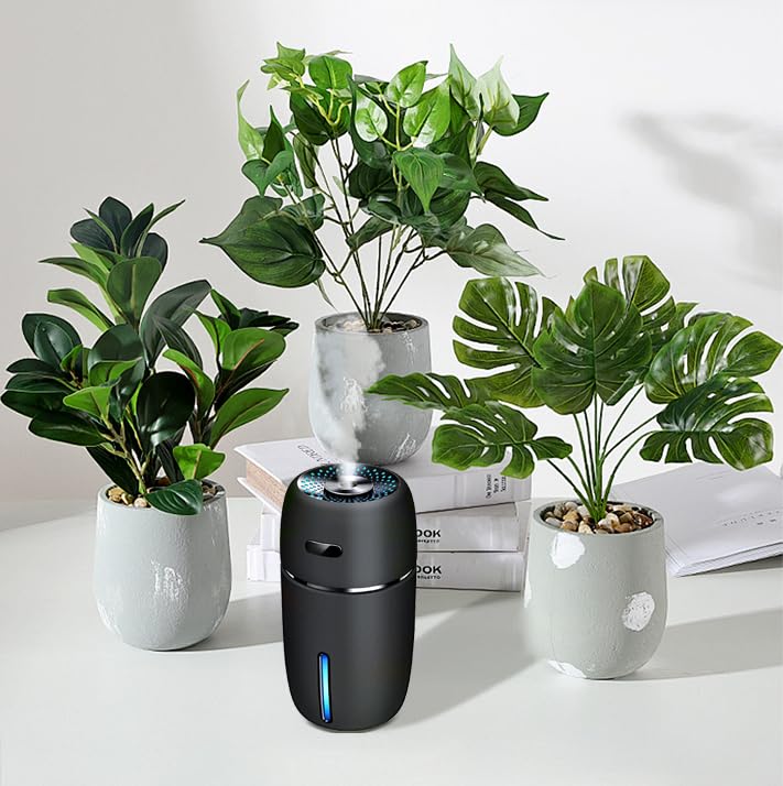 Car Air Mini USB Humidifier 200ml – Ultrasonic Cool Mist Humidifier with 7 Color LED Light